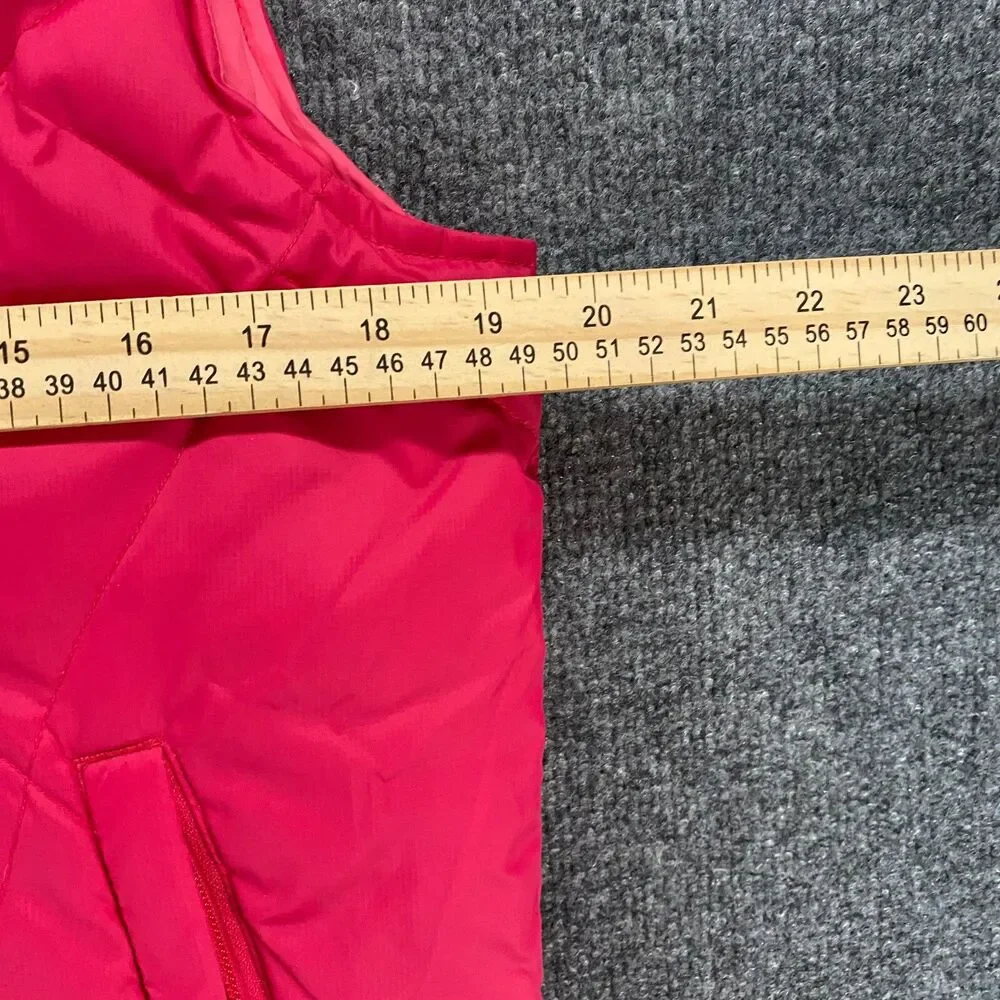 Cabelas Kids Vest Girl L Goose Down Puffer Pink Full Zip Ski Outdoor Winter Snow